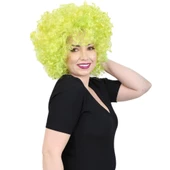 Animasyon Parti Ve Palyaço Peruğu - Neon Yeşil - 2
