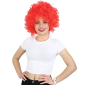 Animasyon Parti Ve Palyaço Peruğu - Kırmızı thumbnail 1