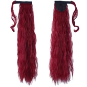 Bağlamalı Kabarık Dalgalı At Kuyruğu - Kızıl thumbnail 1