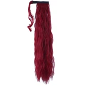 Bağlamalı Kabarık Dalgalı At Kuyruğu - Kızıl thumbnail 2