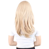 Kahkülsüz Fiber Sentetik Orta Boy Düz Peruk - Balköpüğü thumbnail 4