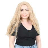 Kabarık Dalgalı Uzun Fiber Sentetik Peruk - Balköpüğü thumbnail 1