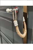 Kapı Stopu - Otantik Beyaz Jüt Halat Kapı Stopu - Door Stopper - 1