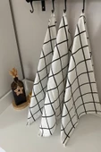 3lü Kareli Kurulama Bezi - Alman Bezi - İnce Keten El Bezi - 50 x 70 cm - 1