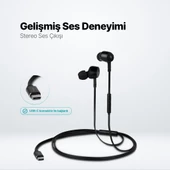 Ttec Hd Mikrofonlu Ergonomik Kulakiçi Kablolu Type-c Kulaklık, Kumanda Kontrollü Stereo Sesli Kulaklık - 2
