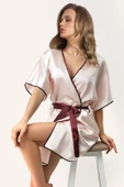 DoReMi Saten Kuşaklı Biye Detaylı Sabahlık - 2