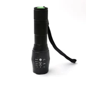 El Feneri Şarjlı P50 Led Işıldak Kamp Lambası Gece 800 metre Uzun Menzil Aydınlatma  Beyaz Işık thumbnail 5