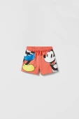 Unisex Çocuk Mickey Mouse Baskılı Pamuklu Bisiklet Yaka T-shirt ve Şort Alt Üst Takım - 5