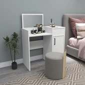 Arnetti Sedef Aynalı Dolaplı Dekoratif Makyaj Masası Beyaz - 2