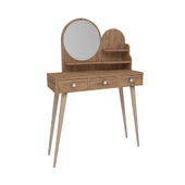 Arnetti Ruges Aynalı Ahşap Ayaklı Makyaj Masası Atlantik Çam - 3
