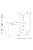 Arnetti Yağız Dolaplı Çalışma Masası Antrasit - 4