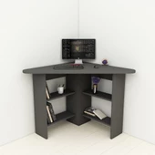 Arnetti Corner Köşe Çalışma Masası Bilgisayar Masası Yer Kaplamaz Ofis Masası Antrasit - 1