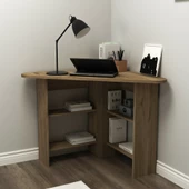 Arnetti Corner Köşe Çalışma Masası Bilgisayar Masası Yer Kaplamaz Ofis Masası  Ceviz - 2