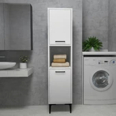 Arnetti Daminol Mutfak ve Banyo Dolabı 2 Kapaklı 5 Raflı Çok Amaçlı Dolap Beyaz - 2
