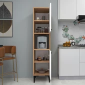 Arnetti Daminol Mutfak ve Banyo Dolabı 2 Kapaklı 5 Raflı Çok Amaçlı Dolap Atlantik Çam Beyaz - 4
