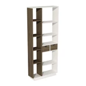 Arnetti Luma 10 Bölmeli 2 Dolaplı Modern Kitaplık Beyaz Ceviz - Luma - 4