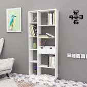 Arnetti Luma 10 Bölmeli 2 Dolaplı Modern Kitaplık Beyaz - Luma - 1