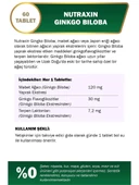 Nutraxin Ginkgo Biloba 60 Tablet thumbnail 2