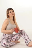 Doremi Bayan Çiçek Desenli Pijama Altı - 1