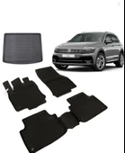 Volkswagen Tıguan 2016+ 4.5D Havuzlu Paspas ve Rizline 3D Bagaj Havuzu Siyah thumbnail 1