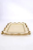 Digithome Avangarde Porselen Kare Sunum ve Servis Tabağı 26 Cm Gold – GBO 055 C320.113 - 4