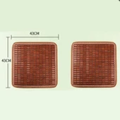 Polham 43x43 CM Terletmez Bambu Koltuk Minderi, Oto Koltuk, Ofis Koltuğu İçin Terlezmez Yapışmaz Minder - 5