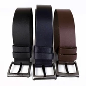 3 Adet Hakiki Deri Erkek Kemer 4,5 cm thumbnail 1