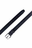 Hakiki Deri Erkek Kemer Dikiş Modelli Siyah 4 cm - 4