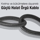 Polham 1 Metre 65W Süper Hızlı Type-C To Type-C Şarj ve Data Kablosu, Güçlü Kopmaz Halat Örgü Kablo - 4