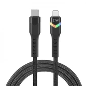 Polham 1 Metre 27W Süper Hızlı Type-C To iPhone Lightning Şarj ve Data Kablosu, Renkli Led Işıklı Kablo - 1