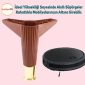 Elista Mobilya Ayağı Sehpa Tv Ünitesi Ayakları Yükseltici 15 Cm Ceviz Altın 8 Adet - 5
