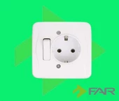 FAR SIVA ALTI ANAHTARLI TOPRAKLI PRİZ - 1