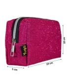 Yuga Makyaj Çantası Simli Koyu Pembe - 3