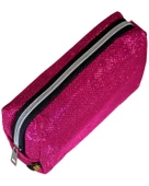 Yuga Makyaj Çantası Simli Koyu Pembe - 4