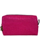 Yuga Makyaj Çantası Simli Koyu Pembe - 1