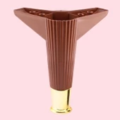 Elista 6'lı Set Mobilya Tv Ünitesi Yükseltici M8 Civatalı Destek Ayağı Ayakları 15 Cm Ceviz Altın thumbnail 8