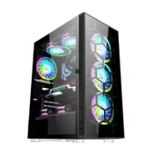 SNT ZEN 211-YG C6 Mid Tower Atx Gaming 4 x Argb Fanlar ve Kontroller Dahil Masaüstü Bilgisayar Kasası (POWER YOK) - 2