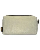 Yuga Makyaj Çantası Simli Sedef Beyaz - 1