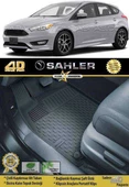 Sahler Ford Focus 3- 3.5  2010-2018  4.5D Havuzlu Paspas Siyah - 1
