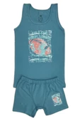 Erkek Çocuk Rugby Baskılı Atlet Boxer Takım 6051 BGL-ST03486 - 9