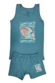 Erkek Çocuk Rugby Baskılı Atlet Boxer Takım 6051 BGL-ST03486 - 1