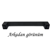 8 Adet Bihter Düz Kulp 128 mm Siyah Mutfak Kulpu Çekmece Dolap Kapak Kulbu Metal  Mobilya Dolabı Kulpları thumbnail 4