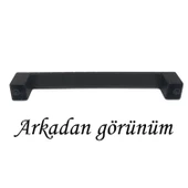 8 Adet Bihter Desenli Kulp 128 mm Siyah Mutfak Kulpu Çekmece Dolap Kapak Kulbu Metal  Mobilya Dolabı - 4