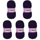 Ören Bayan Dora Örgü İpi Koyu Mor (060) 5'Li Paket - 1