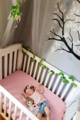 4 Adet Pamuklu ve Lastikli 60 x 120 x 15 cm Penye Bebek Çarşaf - 10