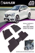 Sahler Renault Megane 4  2016 ve Sonrası 4.5D Havuzlu Paspas Siyah - 1