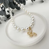 İncili Kelebek Kolye - 2