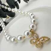 İncili Kelebek Kolye - 3