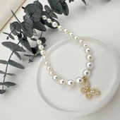 İncili Kelebek Kolye - 5