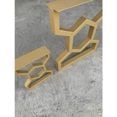 Gold Metal Mobilya Ayakları Dekoratif Tasarım Masa Ayağı - 5